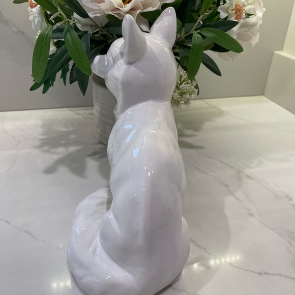 White ceramic fox - Picture 4 of 5